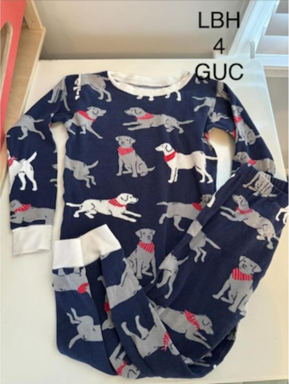 Little Blue House Kids Dog Print Pajama Set Size 4